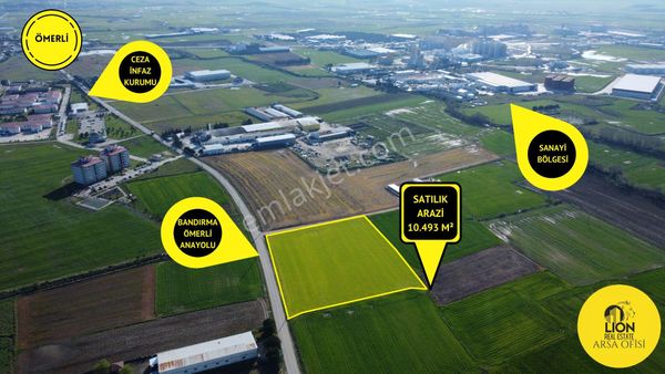 Bandırma Ömerli'de Sanayi İmarına Sınır, Yola Cephe 3.500 M² Tarla