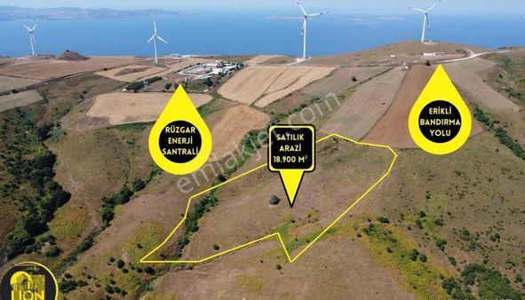 🟨⬛bandırma Erikli'de Göl Manzaralı 18.900m² Satılık Tarla⬛🟨