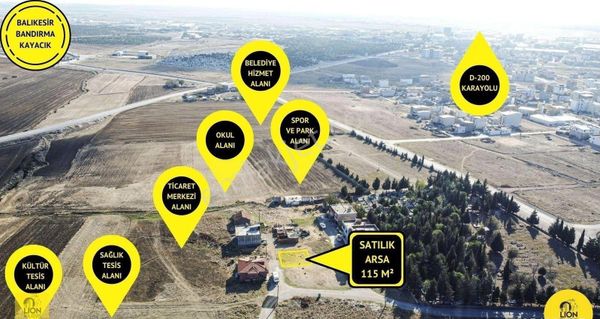 🟨⬛bandırma Kayacık'ta 115 M² Satılık İmarlı Arsa⬛🟨