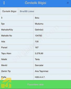 Bolu Mudurnu Gelinözü Köyünde Satılık Tarla