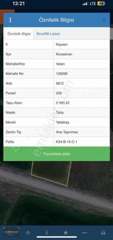 Vb Gruptan Vatan Mahallesinde Satılık Tarla