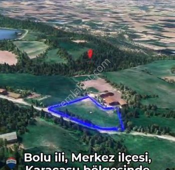 Bolu Merkez Karacasu Beldesinde 4.100 M2 Yola Cepheli Köşe Parselde Kıymetli Satılık Tarla