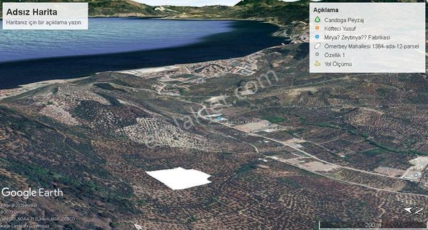 Mudanya Ömerbey Resmi Kadastro Yoluna Cephe