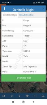 Beyşehir Kurucuova Mahallesinde Satılık Yatırımlık Sulak Tarla