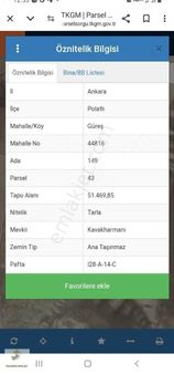 Yıldırım Emlak'tan Güreşte 52 Dönüm Satılık Tarla