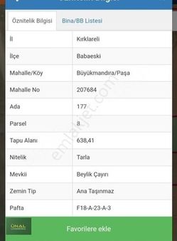 Müstakil Tapu Fırsat Arsa