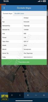 Antalya Korkuteli Taşkesiği Mahallesinde.595.metrekare