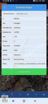 Manisa Kırkağaç Ta Satılık Köy İçinde Tarla 4.656 M2