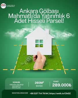 Ankara Gölbaşı Mahmatlı’da Yatırımlık 6 Adet Hisseli Parsel!