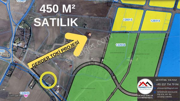 Gölbaşı Yurtbey Mahallesinde Toki Projesinin Yakınında 450m² Yatırımlık Yerimiz