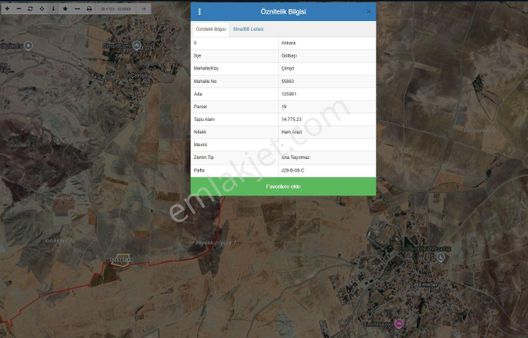 Gölbaşı Çimşit 14.775m2 Tek Tapu Tarla Karadeniz Emlaktan