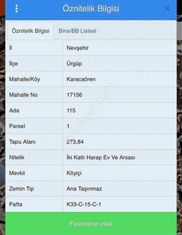 Ürgüp Karaçaören De 273 M2 Harap Ev Ve 115 M2 Arsa Satılıktır