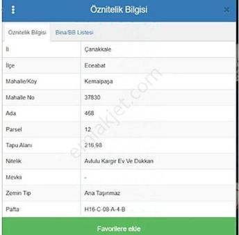 Eceabat Ta Denize Sıfır Muhteşem Konumda Ticari İmarlı Konut