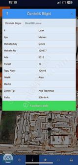 Uşak Merkez Sarayaltında Satılık Ticari Arsa