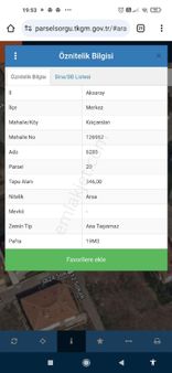 Aksaray Kurtuluş Mahallesi Satılık Arsa