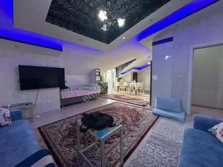 Antalya Kepez Şafakta Kiralık 1+1 Eşyalı 120m2 Lüks Çatı Katı Daire No.20442​