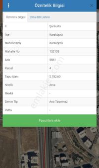 Realite Tapu Muhamed Yürük'ten Satılık Parsel Karaköprü Yola Sıfır