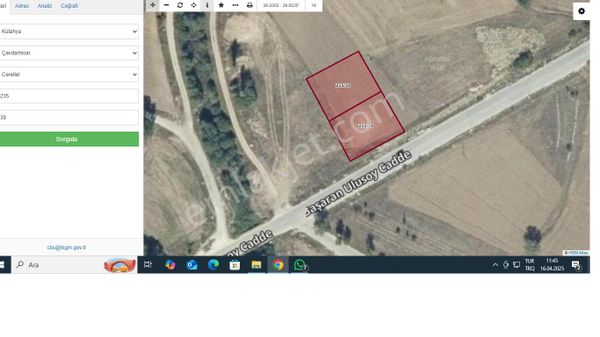 Pay'dan Çavdarhisar Merkezde İmara Açık Satılık Fırsat Arsa