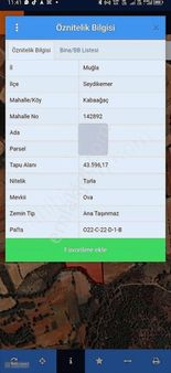 Seydikemer Kabaağaç Köyü 94.000 M2 94 Dönüm Satılık Tarla