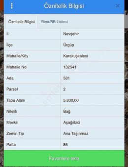 Ürgüp Karakuş Kalesi'nde 5830 M2 Satılık Görünümlü Bağ