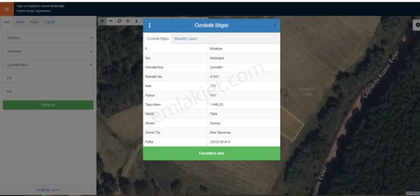 Kütahya Aslanapa Çamdibi Mahallesinde Yatırımlık