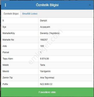 Acıpayama 10 Dakika Mesafede Mükemmel Tarla
