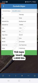 Saray Büyükyoncalıda Fırsat Tek Tapu Arsa