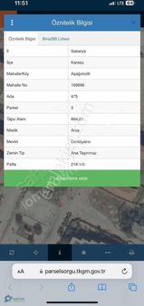 Karasu Limanına Cephe Satılık Arsa