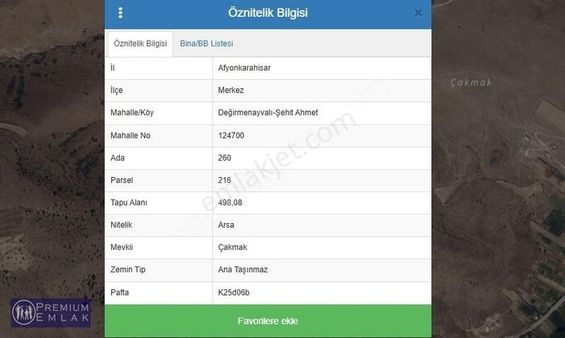 Premıum'dan Değirmenayvalı Ksb. 500m² Satılık Arsa