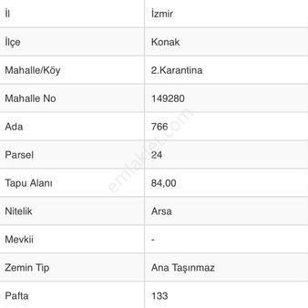 Muratreis Mahallesi Sınırları İçinde 5 Kat İmarlı Arsa