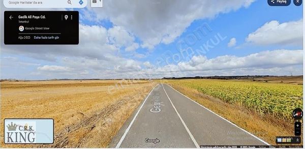 Silivri Akören Müstakil Tapu 14458 M2 Yola Cephe Satılık Tarla