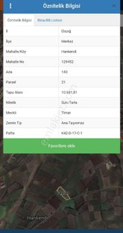 Hankendi'de Uygun Fiyata Tarla 10,681 M2