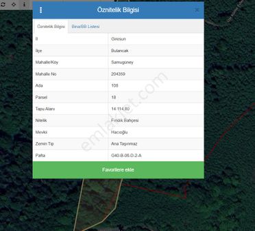 Delta Gayrimenkul'den Bulancak Samugüney De Fındıkbahçesi