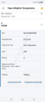 Atça Ovasında Satılık Tarla
