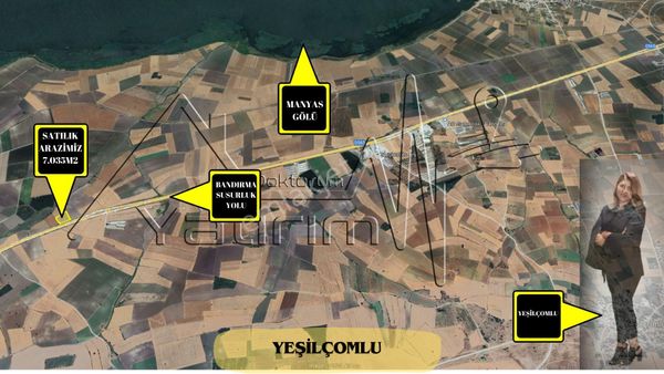 Bandırma Yeşilçomlu Mahallesinde Asfalta Cepheli 7035 M2 Satılık Arazi