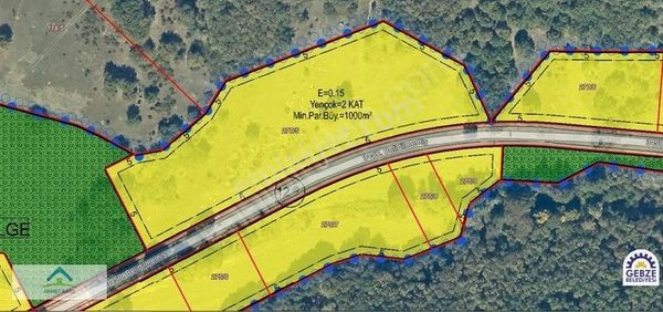 Gebze Denizli Köyünde Villa İmarlı 502 M2 Arsa Hissesi