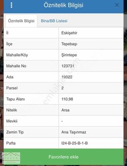 Şirintepede Satılık Arsa Özgün Gayrimenkulden
