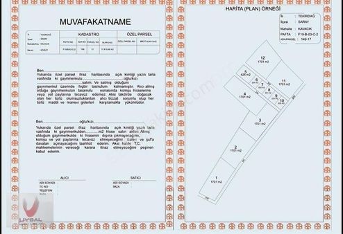 Saray Merkeze Yakın Mesafede 1.700 M2 Hisse
