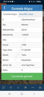 Afyon Emlak Ofisi Den Çıkrık Köyünde Satılık Tarla