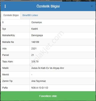 Dervişpaşa Mah. Aydınoğlu İlk Okulu Yanı Fırsat Satılık Arsa