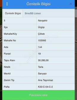 Ürgüp Çökek Sarıyazı Mevkinde 30280 M2 Satılık Sulu Tarla