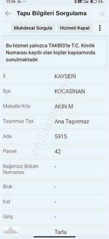 Akin Köyünde Yatırımlık Acil Tarla