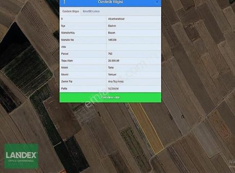 Landex`den Afyonkarahisar Dazkırı Bozan Da 28.000 M2 Tarla