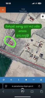 Bahceli Saray 507 M2 Villa İmarlı Altyapı Elektrik Su Yol Mevcut Arsatek Fiyat Pazarlık Yok