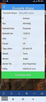 Altındağ Peçenek'te Tapulu 1000 M2 Tarla Ve 1+1 Ev