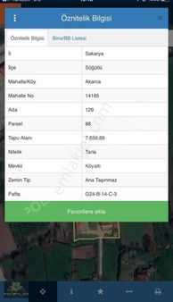 Söğütlü Akarca Mevkisinde Okul Dibinde 3.830 M2 Satılık Tarla!!!