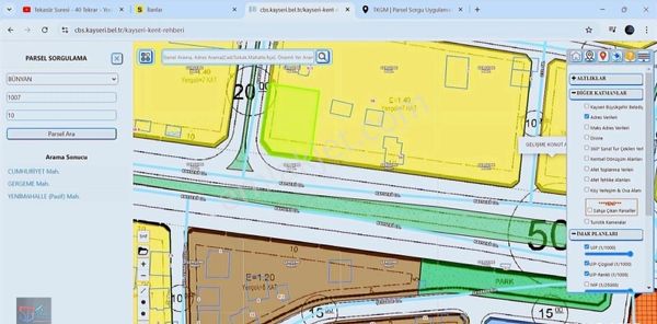 Bünyan Merkezde Satılık Konut İmarlı 7 Kat Müsadeli Arsa