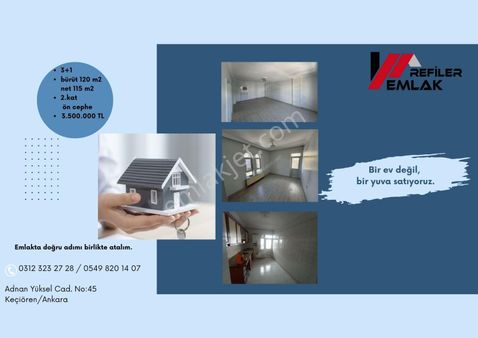 3+1 Satılık Ön Cephede Satılık Daire