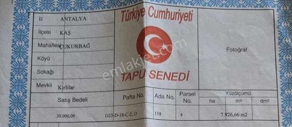 Kaş Çukurbağ Yatırımlık