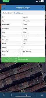 Engin Erdem'den Sultangazide Acil Satılık Arsa